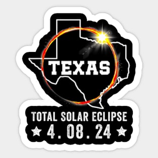 Texas Total Solar Eclipse April 8 2024 Texas Solar Eclipse Sticker